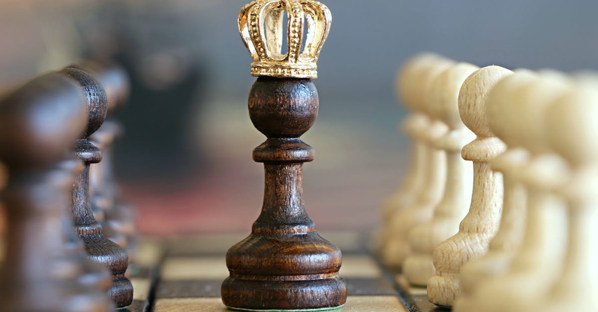 A brown pawn with a crown stands prominently on a chessboard, symbolizing strategic play.