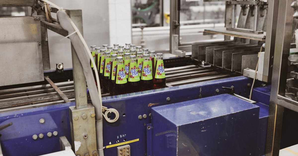 Glass bottles on an automated line in a Lipik factory, Croatia.