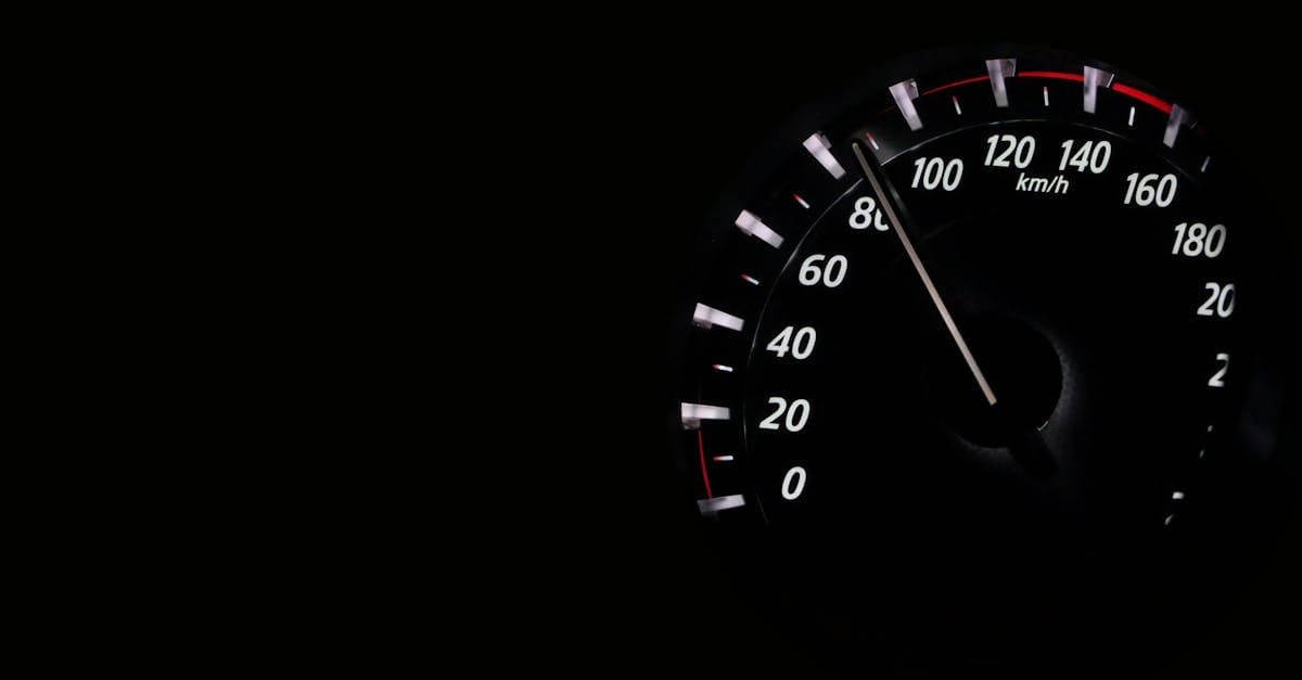 Speedometer reading showing speed in km/h on a dark background.